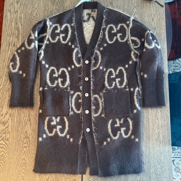 NWT Gucci Reverible Mohair cardigan size S fit for M/L - Picture 5 of 9